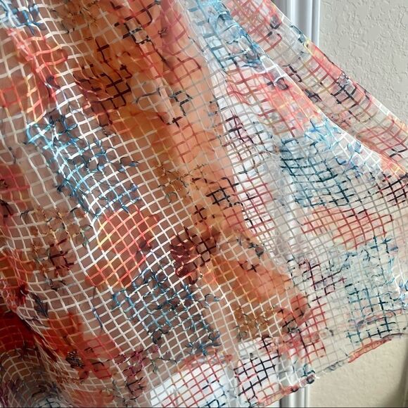 Danny & Nicole Orange Floral Print Fit & Flare Midi Dress; SZ 10;Great Condition - Picture 7 of 12